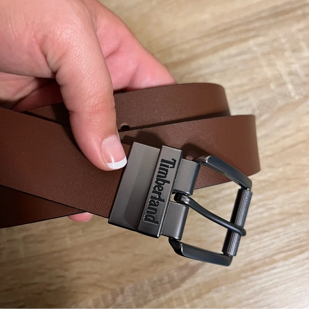 Timberland‎ | Men's Brown Leather Belt with Classic Design 50